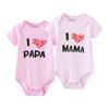 KIDDIEZOOM 2 шт. I Love Papa Mama боди для новорожденных мальчиков и девочек мягкая 100% хлопок одежда для близнецов