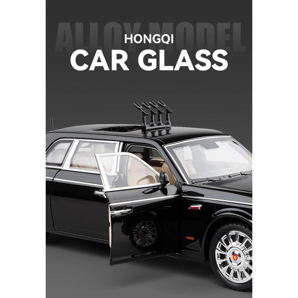 1/24 HONGQI L5 Военный парадный автомобиль литой игрушечный автомобиль модель звук и свет детские игрушки коллекционные подарки на день рождения
