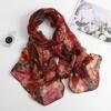 180cm Long Floral Cotton and Linen Scarf for Women, Thin and Soft, Versatile Silk Scarf for All Seasons