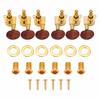 Versatile Guitar Tuning Pegs, String-Retaining, Set of 3 Pairs, for Electric and Acoustic Guitars (Gold)