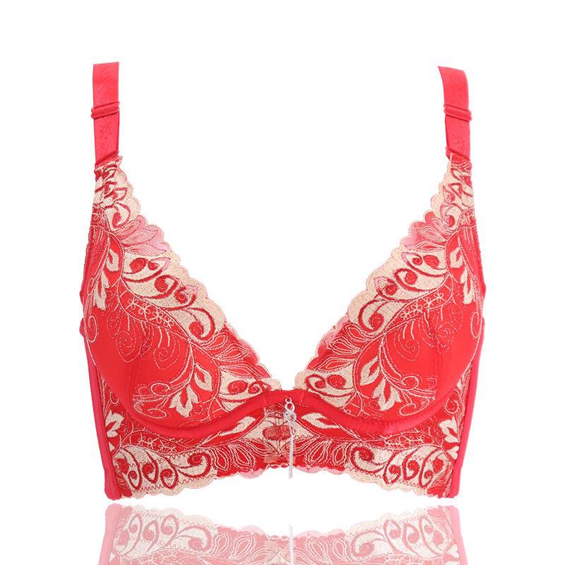 Bras for Women Sexy Lace Bra Push Up Bras Underwire Gather Lingerie Embroidery Underwear Plus Size