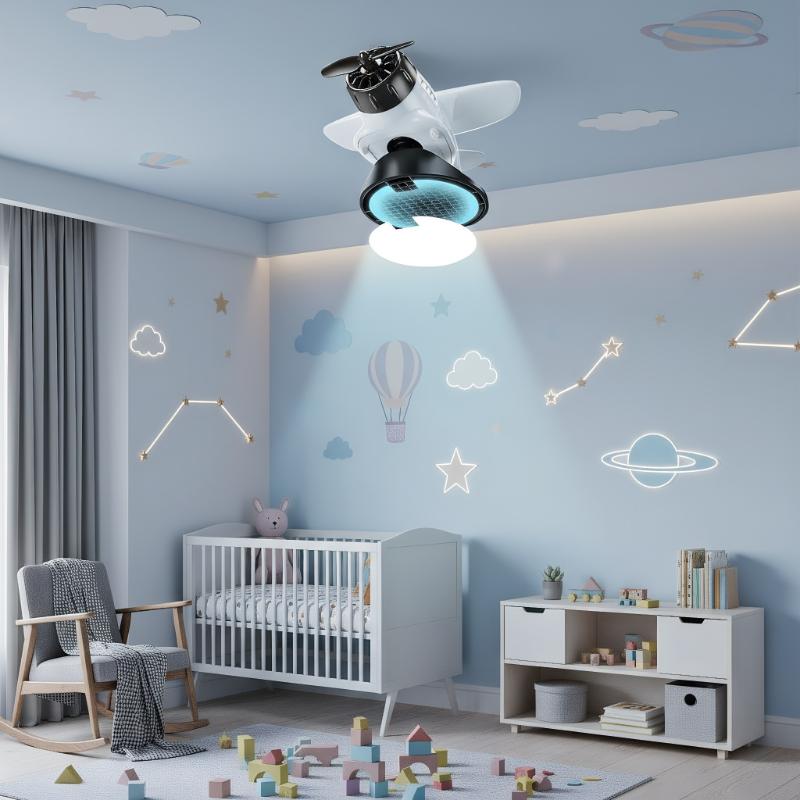 Solar Powered 360 Rotating Airplane Ornament - Car Dashboard Decor with LED Lights for Interior Styling