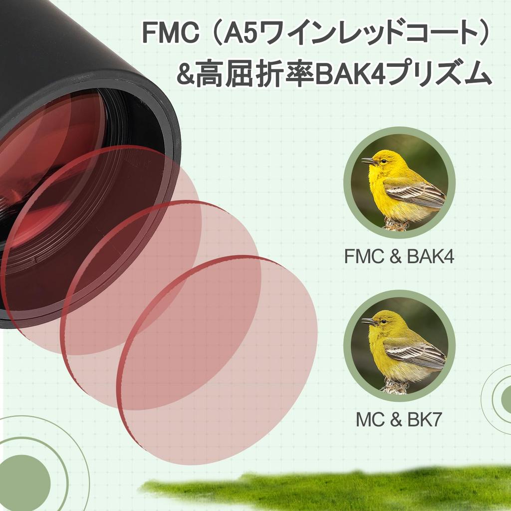 SVBONY SV28PLUS FMC Винно-красный IP65 для наблюдения за птицами и с фотоштативом и улучшенным полевым моноклем для смартфона, 25-75x70 мм (Пальто А5), BAK4, Водонепроницаемый,