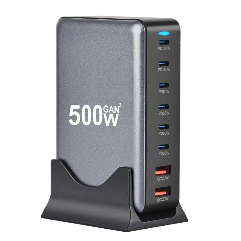 320 Вт многопортовое USB-зарядное устройство на нитриде галлия с быстрой зарядкой PD100 Вт