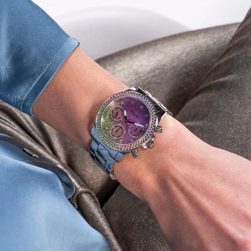 Guess GW0483L1 Sol Радужные блестящие женские часы с циферблатом