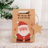 24Pcs Christmas Candy Gift Box with Tag Kraft Paper Cookie Snack Packing Bags 2024 Xmas Party Home Decoration New Year 2025