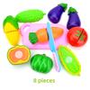 DIY Fruit Cutting Toys Fruits And Vegetables Parent-Child Simulation Pretend Play Kitchen Toy Food with Basket Kids Christmas