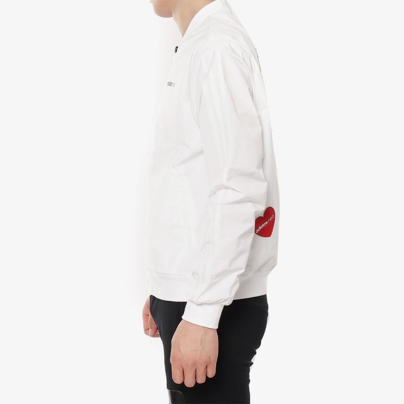 Adidas Casual Sports Baseball Jacket Men Outerwear White EI4442