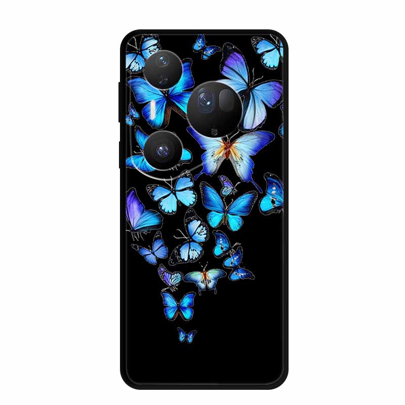Для Huawei Pura 80 Ultra 5G Чехол Coque Мультяшный Кот Расписной Черный Силиконовый Мягкая Задняя Крышка Для Huawei Pura 80 Ultra Чехлы Оболочки