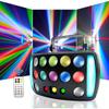 Disco Lights Sound-Activated Party Lights with Remote Control DMX 512 Derby Light RGBW Stage Light for Party Club Bar Home