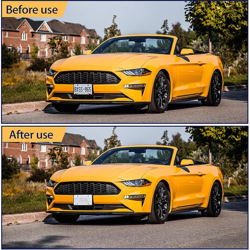 2 комплекта прозрачных чехлов для номерных знаков, плоский протектор номерного знака с деталями