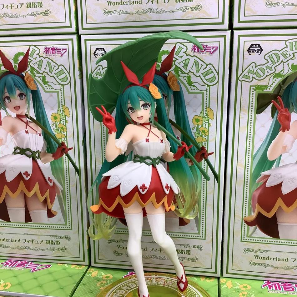 20cm New Flower FairyHatsune Miku figurine green leaf Thumbelina Royal Highness Princess MIKU cute anime figurine Gift doll