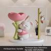 Lucky Cat Resin Craft Key Holder for Home Decor & Children's Room Storage