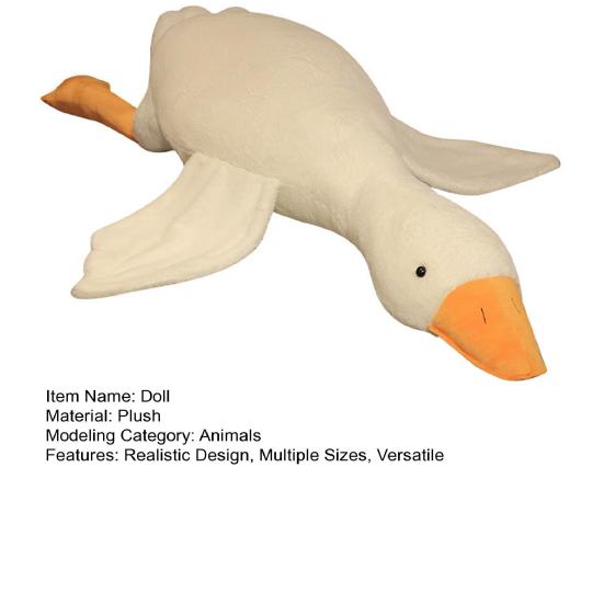 Large White Goose Plush Pillow Huggable Stuffed Animal Soft Duck Sofa