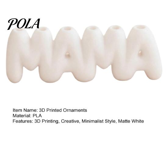 3D-печатная ваза с буквами MAMA, Креативный держатель для цветов ко Дню матери с несколькими отверстиями для вставки, Минималистичный белый настольный декор для спальни, обеденного стола