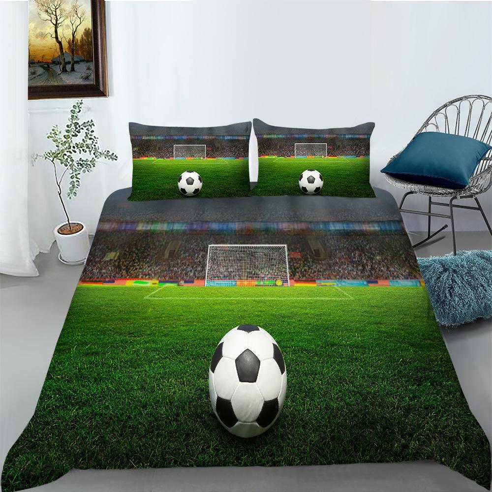 Football Series Bedding Two Three Piece Set Polyester 3D Digital Printing Shopify