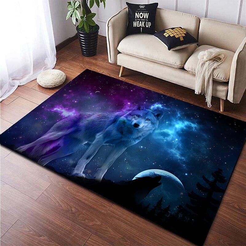 Custom Animal Carpet Wolf Pattern Home Decoration Living Room Lobby Decoration Home Decoration Accessories Wolf Splicing Carpet