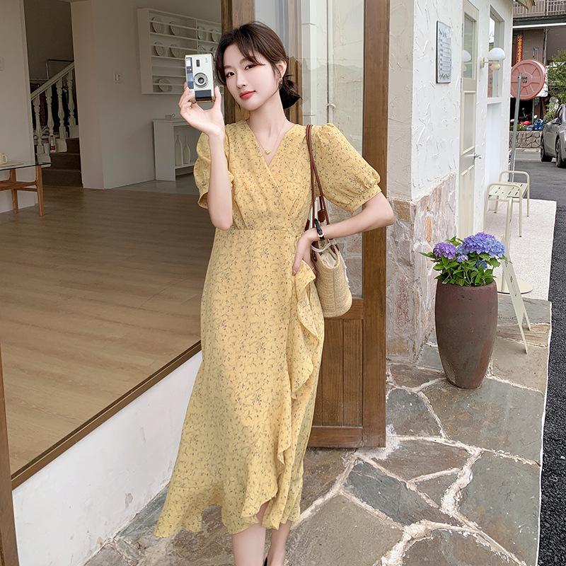 Французское цветочное платье-миди с неровным подолом - Коллекция Лето 2024 для женщин