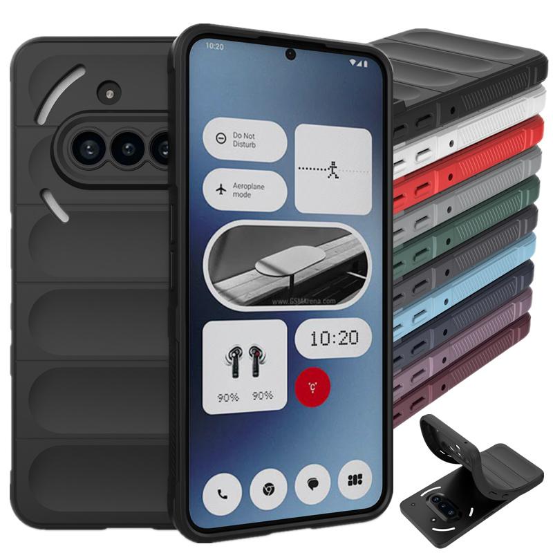 Гибкий силиконовый чехол с ощущением кожи для Nothing Phone 3a Защитный чехол для противоударных Fundas Coque