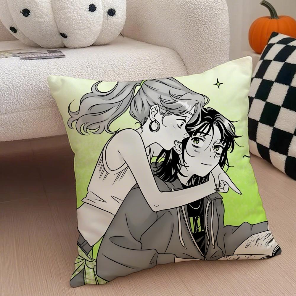 Anime AAya Oosawa Cushion Cover Throw Pillow Cover Hidden Button Durable Polyester Chair Cushion