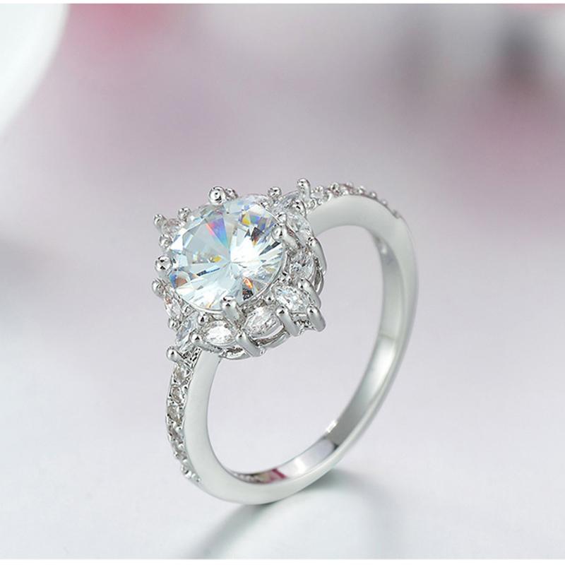 Модное женское кольцо, элегантные хрустальные кольца со стразами для женщин, обручальное кольцо с цирконием для невесты, свадебной вечеринки, ювелирные аксессуары, подарки
