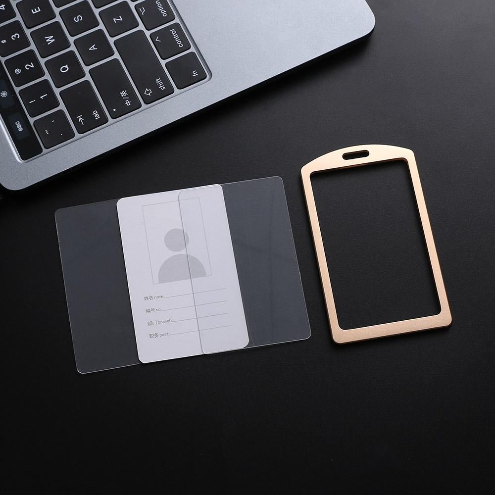 Новые вертикальные офисные школьные визитные карточки, рабочие визитницы, алюминиевый сплав, удостоверение личности, бизнес-кейс