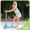 Adjustable Three-Wheel LED Scooter in Blue for Kids