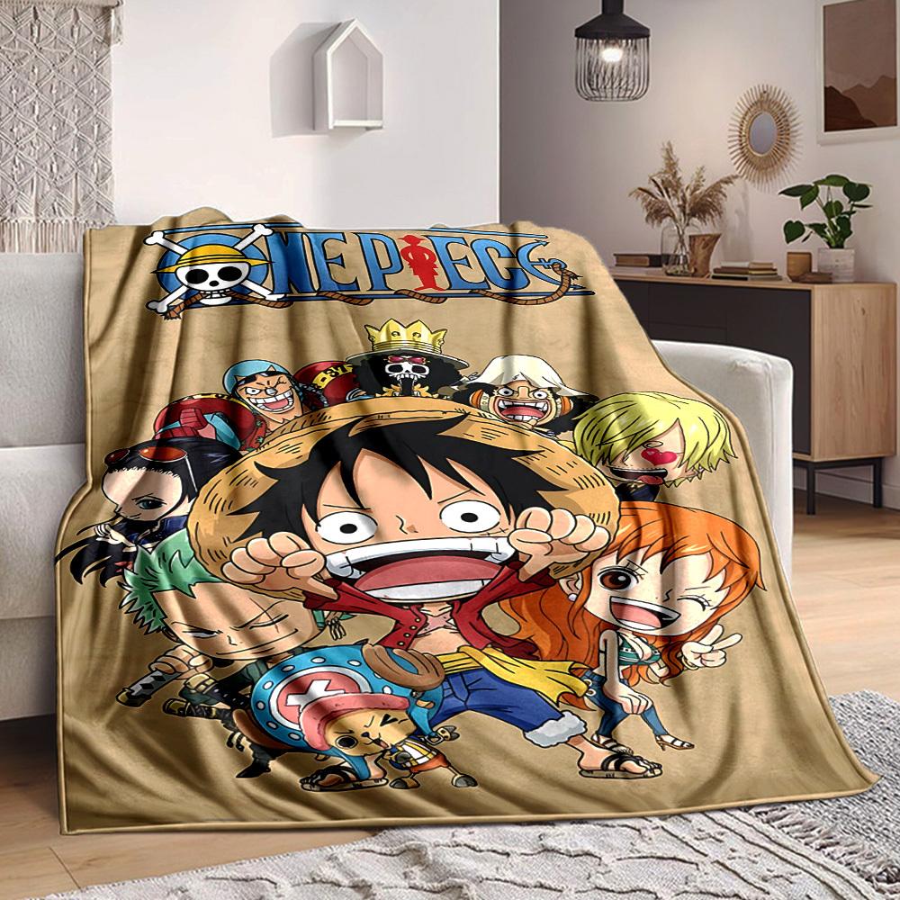 1 шт. Плед из фланели ONE PIECE, мягкий, приятный для кожи, с цифровой печатью, различные размеры в наличии для семьи, друзей, на день рождения