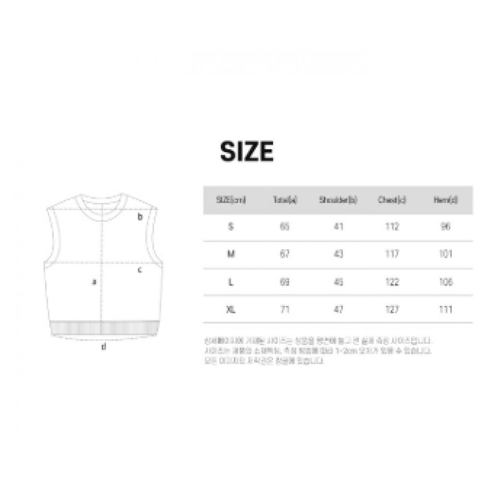 KANGOL Вязаный жилет с символом на груди Бежевый 1869