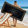 Elegant mystical gold radiance Print beach towel, quick drying, suitable for travel, outdoor sports, jogging, the beach and swimming, gift