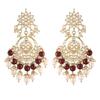 Позолоченные традиционные серьги ручной работы с жемчугом Кундан и бисером Чандбали для женщин/девочек