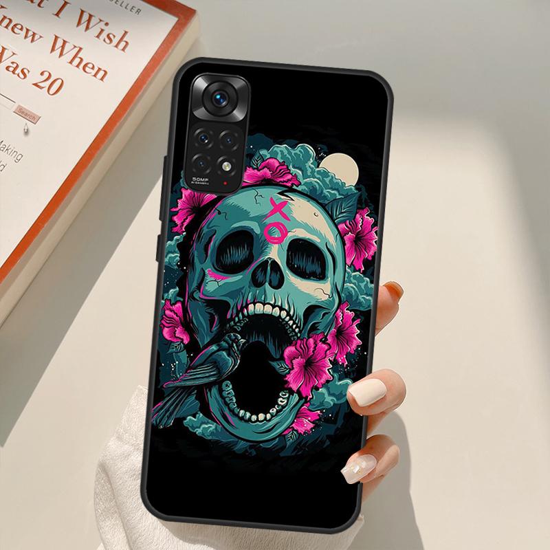 Забавный чехол с черепом для Xiaomi Redmi Note 11 10 Pro 8 9 9S 10S 11S 9A 9C 10A 10C K40 K50 игровой чехол
