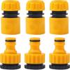 6 шт. быстроразъемных соединителей для садовых шлангов, 1/2 дюйма, двойные наружные резьбовые соединения, адаптеры-удлинители для шлангов и труб.
