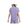 Nike Спортивная одежда Essentials Удобная Модная Универсальная Однотонная Футболка с коротким рукавом Стандартного кроя Женские футболки Мягкий пурпурный DX7907-527