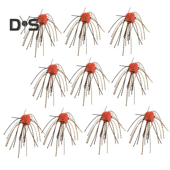 10 шт. 1,4 см/4 г мягкие приманки в форме кубиков с юбкой, медленно тонущие цветные искусственные приманки из ПВХ для ловли пресноводного соленого окуня, сома, рыболовные принадлежности