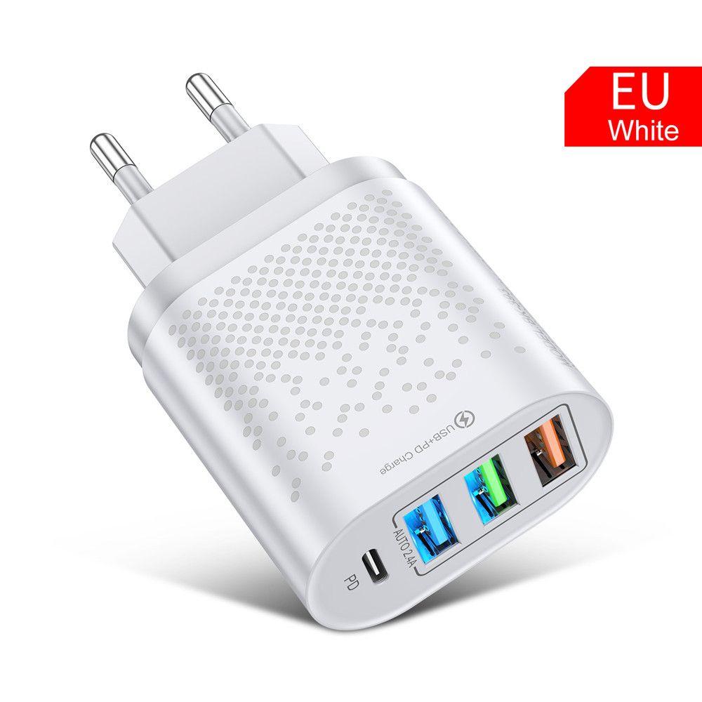EU UK US 48W Type C 3 USB Charger Charger Adapter PD Quick Charger