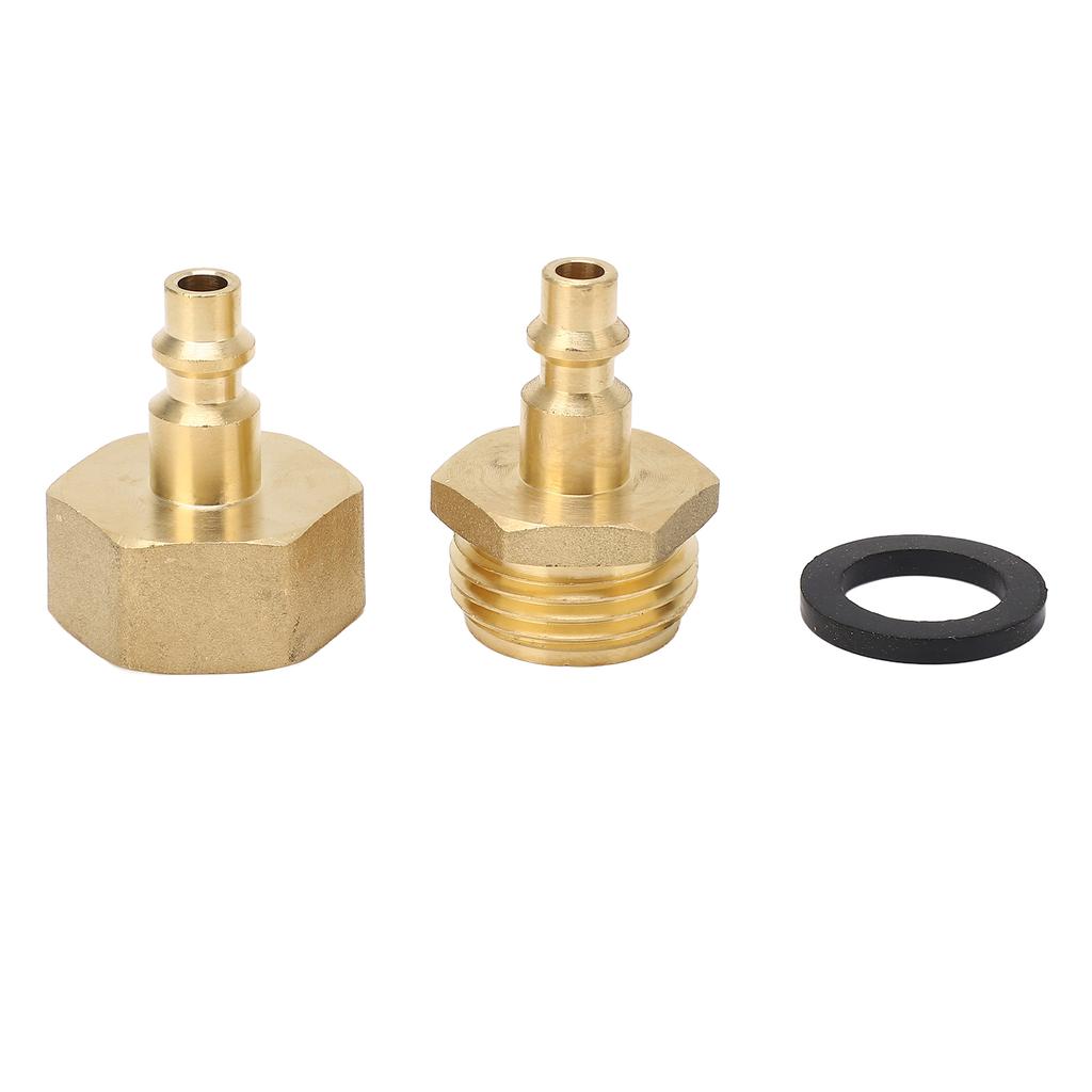 Winterize Sprinkler Blow Out Adapter Air Compressor 1 4in Quick Connect Plug to Garden Hose Pipe 3 4in Threaded Adapter