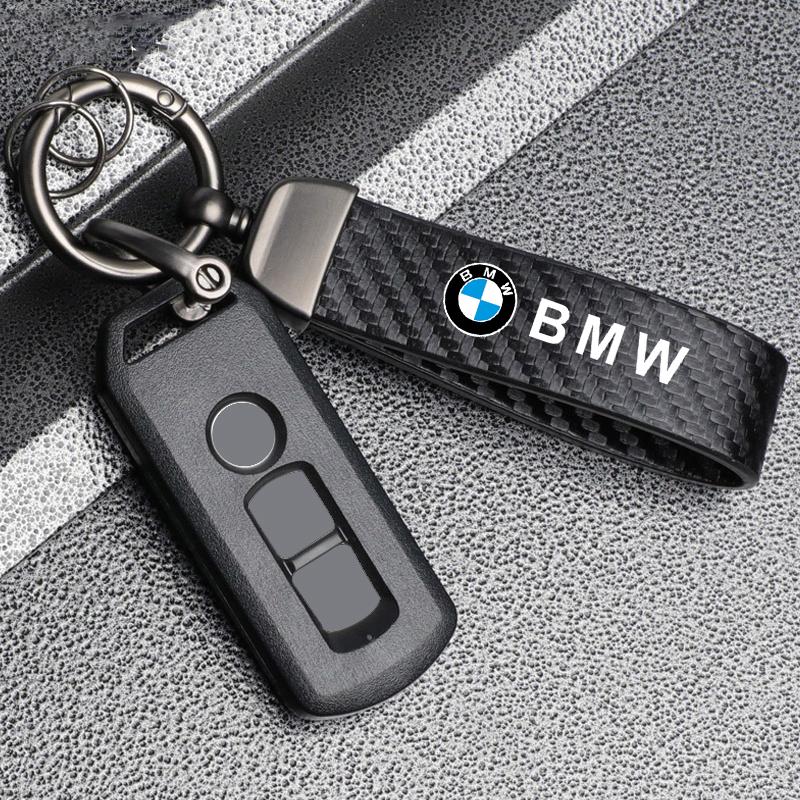 Carbon Fiber Car Badge Keychain Keyring Leather Key Chain Pendant For BMW E60 E53 E83 F48 F40 G20 G01 G02 F10 F95 G15 G16 F30 X1 cybf04