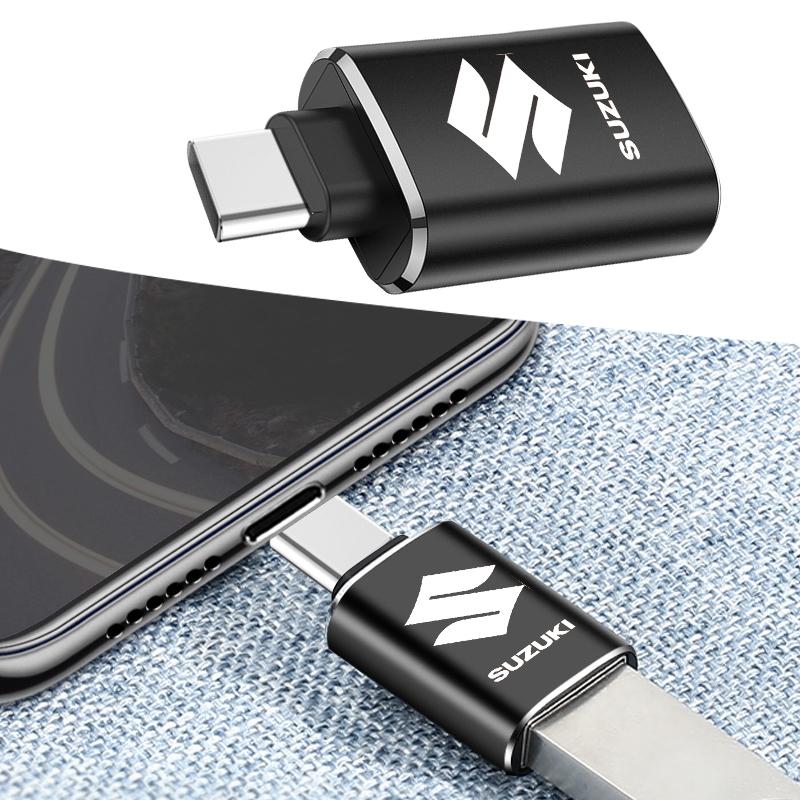 Автомобильный кабель USB Type C Конвертер Адаптер для зарядки Автомобильные аксессуары для Suzuki Swift SX4 Samurai Sport Jimny Grand Vitara Alto GW250 Splash Swace