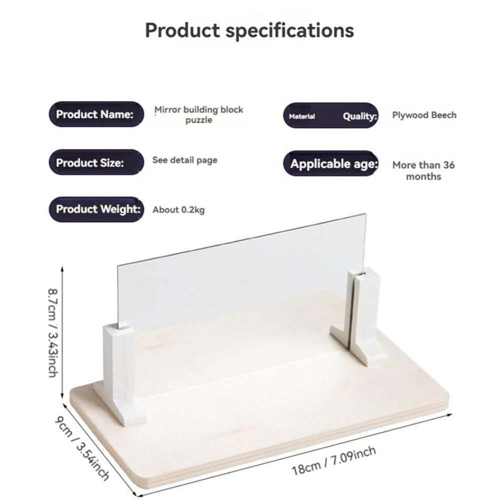 Kids 3D Mirror Imaging Puzzle Montessori Space Logical Thinking Trainting Matching Intellectual Game Parish Learn Resources Toys