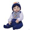 Set of 6pcs Plaid Pattern Rompers Pants Socks Bib Hat Suit Clothes for 22''-23'' Look