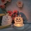 DIY Hollow Pumpkin Plug-in Candle Holder Silicone Mold Cement Plaster Clay Cast Resin Decorative Mold Home Decoration