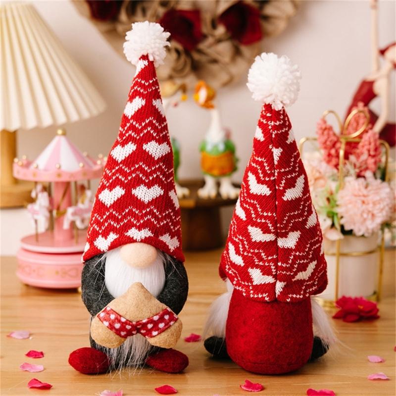 Valentine's Day Gnome Decorations Handmade Gnome Decorations for Table Ornament Valentines Birthday Present