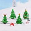Mini Christmas Tree Anti Fade Anti-deform Colorful Miniature Ornament Santa Snowman Gingerbread Angel Christmas Tree Trinket for Home