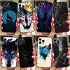 Wolf Art Black Phone Case For iPhone Samsung Galaxy Redmi Xiaomi Oppo OnePlus Note S A 7 8 9 10 11 12 13 14 20 21 22 23 53 54 Pro Max Plus Ultra