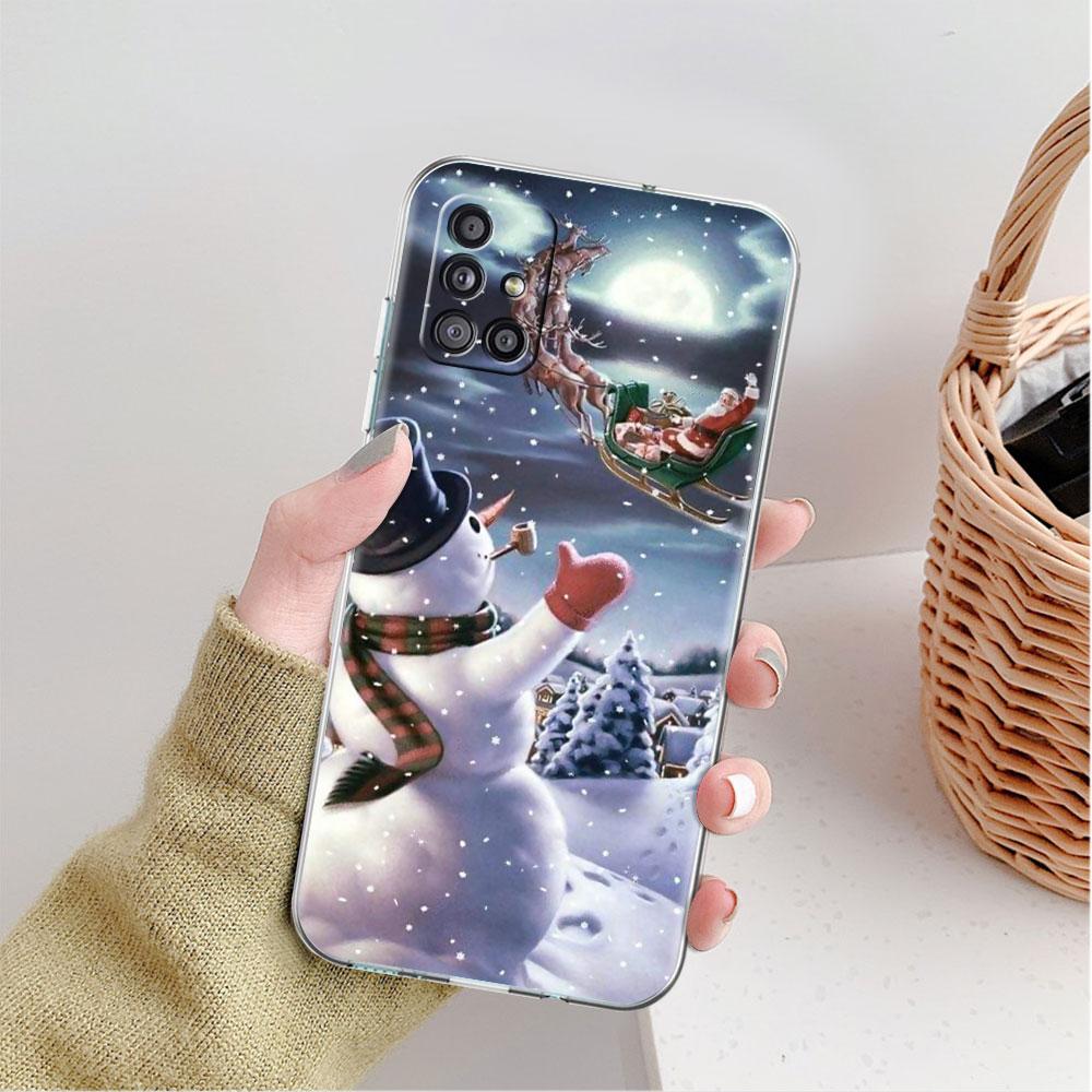 Прозрачный чехол для Samsung Galaxy A52 A12 A51 A32 A21s A71 A32 A22 50 A70 A31 A72 5G, чехол для телефона, зимний жесткий жесткий чехол в Нью-Йорке