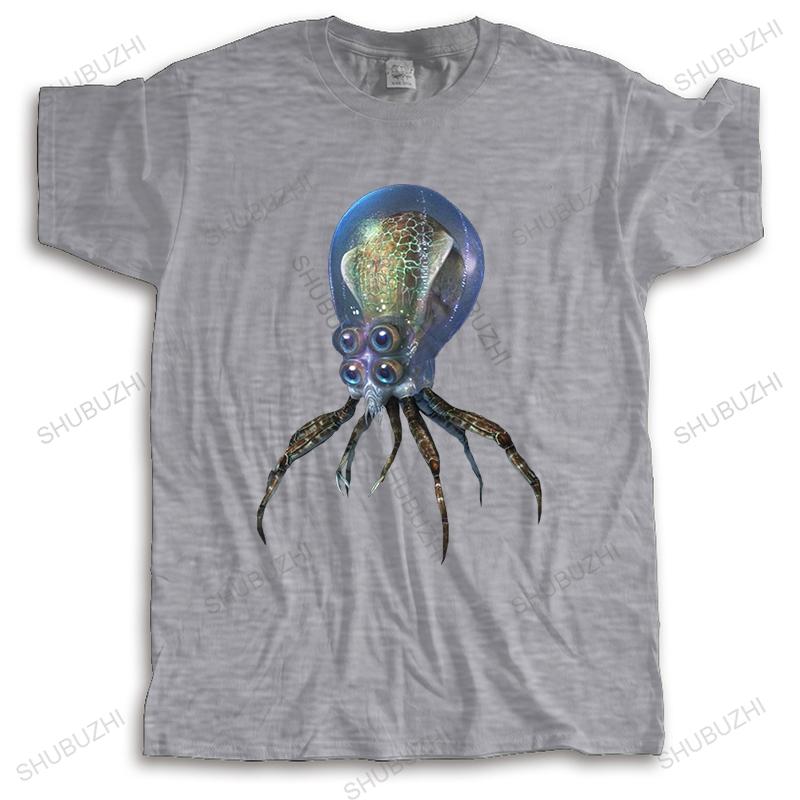 Fashion Subnautica Tshirt Homme Cotton Crabsquid Shirts Survival Game Tee Tops Crew Neck Short Sleeved Summer Tshirt Clothing