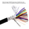 DB25 Мужской Женский Удлинительный Кабель 26AWG 25Pin Двойной Экранированный Провод Высокого Сопротивления ПВХ Черный Различная Длина
