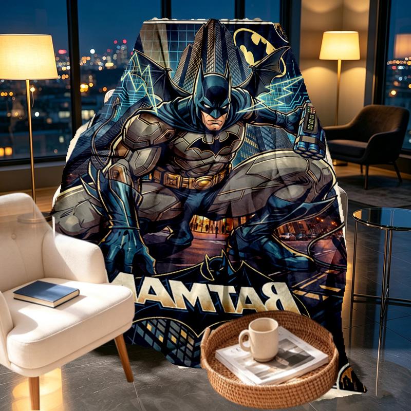 Batman Print Blanket - Soft & Comfortable, for Bedroom, Travel, Sofa, Home Decoration - Birthday Christmas Gift for Friend