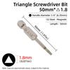 Triangle Head Screwdriver Bit Set Magnetic 1/4" Hex S2 Steel Security Triangular Screw Driver Bits Ratchet Wrench Hand Tools
